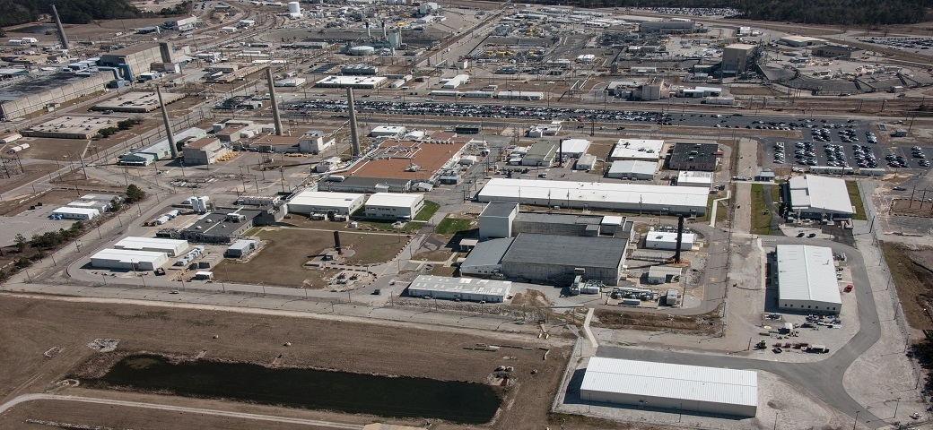 Aerial photo on the Savannah River Site facility