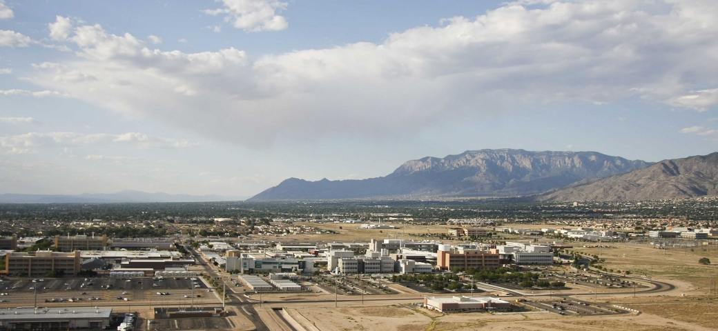 Aerial photo of the Sandia National Laboratories